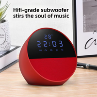Haut-parleur Bluetooth à affichage numérique avec fonction de minuterie, prise en charge de la carte SD, radio FM et mode d'appairage stéréo à double haut-parleur