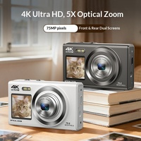 Nouvel Arrivage Transfrontalier Appareil Photo Numérique HD avec Zoom Optique 2x-7x, Objectif Rétractable, Double Écrans Avant et Arrière pour Selfies, Capteur CMOS
