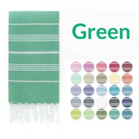 Serviette de bain turque en pur coton personnalisée en gros, serviette de plage à pompons, couleur unie, sans sable, antimicrobienne, tricotée, moderne