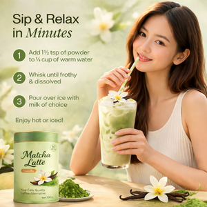 Bebida Energética Instantánea en Polvo de <span class=keywords><strong>Matcha</strong></span> <span class=keywords><strong>con</strong></span> <span class=keywords><strong>Vainilla</strong></span>, 300g, Venta Caliente, Soporte para Marca Privada OEM - Product Image 5