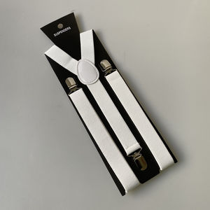 Bretelles réglables décontractées élastiques de couleur unie pour adultes Vente en gros - Product Image 6