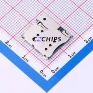 SIM2021D-6P211-H135 SIM Card Connector SMD Connector Self-Return Type Micro SIM Card Card Holder 1.35mm - Product Image 1