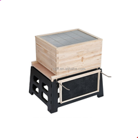 Neue italienische Henan Bee Tools 8/10 Rahmen faltbare Bienenstockhalterung, feuchtigkeits- und insektensicher, schwarz, 3 Monate Garantie