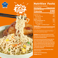 Nouilles asiatiques Hethstia Protein Ramen au poulet, à base de plantes, riches en protéines, faibles en glucides, en sachet