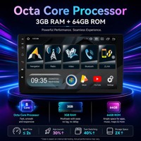 Autoradio Android 16 Octa Core MT8786 9 pouces 3 Go 64 Go 4G LTE GPS Bluetooth avec connexion téléphonique sans fil pour une mise à niveau audio