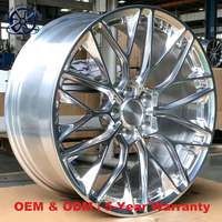Jantes en alliage d'aluminium forgé RY personnalisées de 17/18/19/20 pouces pour Audi 5X112, design multi-branches, surface noire, neuves, garantie 5 ans