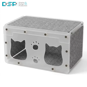 DSP Vietnam Factory Custom Modern DIY Assembly Acrylic Pet Crate <b>Cat</b> Cage Built-in <b>Cat</b> Scratcher Pet House - Product Image 1