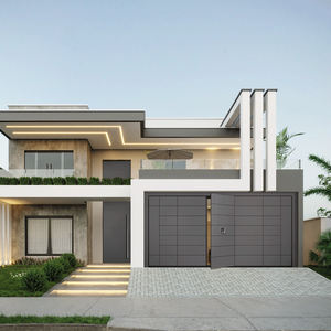 Portes <span class=keywords><strong>de</strong></span> <span class=keywords><strong>garage</strong></span> <span class=keywords><strong>de</strong></span> luxe fines résistantes <span class=keywords><strong>de</strong></span> pluie <span class=keywords><strong>de</strong></span> vent pour des maisons <span class=keywords><strong>de</strong></span> villa - Product Image 3