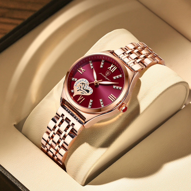 Poedagar Diamond Luxury Watch Women Stainless Steel Quartz WatchesWaterproof Luminous Ladies Watch Date Watches Women Wrist