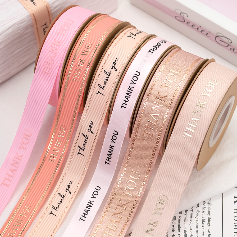 Ruban Webbing Factory Factory Personalized Ribbon With Logo Custom Printed for Gift Packing