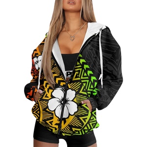 Sudadera con capucha de talla grande con logotipo personalizado estampado para mujer, Jersey suave transpirable recortado, ropa de calle, sudadera holgada con capucha y cremallera para chica <span class=keywords><strong>4XL</strong></span> - Product Image 1