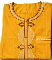 Nouvelle conception de thobe musulman pour hommes, Koshibo, Maroc, Dubaï, robe arabe, kaftan à manches courtes, vêtements islamiques brodés, abaya, qamis, jubba
