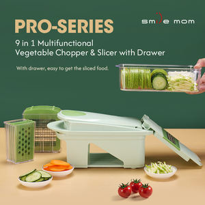 Cortador de verduras multifuncional 9 en 1, cortador de verduras en espiral, contenedor de verduras, cortador de verduras para fruta de tomate - Product Image 3