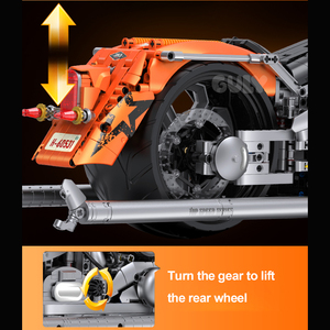 2392 pièces 1/5 échelle <span class=keywords><strong>moto</strong></span> jouet éducatif Kit de construction <span class=keywords><strong>moto</strong></span> bloc de construction ensemble modèle Collection cadeau pour enfants adultes - Product Image 5