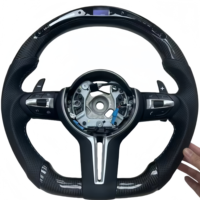 Volant LED en cuir personnalisé M Performance en fibre de carbone pour BMW E90 E60 E46 X5 E70 X6 E71 E92 M3 E39 E82 E36 X1 E84 E63 E93