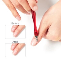 Pousse-cuticules double embout de précision, durable et longue durée, pour manucure à domicile ou en salon, outil de soin des ongles et éliminateur de peaux mortes