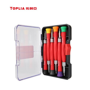 Jeu de tournevis de précision Toplia SD061003, 6 pièces, outil de réparation de montres, manche en acier au chrome-vanadium - Product Image 3