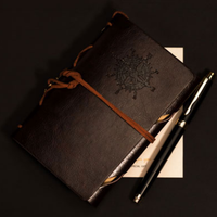Ensemble cadeau d'affaires en cuir fait main A5 avec stylo et parapluie pour écrivain, artiste, créateur