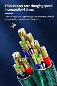 Telefoni cellulari USB <span class=keywords><strong>C</strong></span> cavo ricarica rapida <span class=keywords><strong>3</strong></span> in 1 universale Smart Micro USB cavo di ricarica lungo USB cavo caricatore USB - Product Image 3