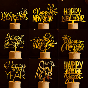 ท็อปเปอร์เค้กอะคริลิค ลายน้ำผึ้งและความหวาน สำหรับตกแต่งเค้กปีใหม่ คริสต์มาส และตรุษจีน หนา 1.3 มม. - Product Image 2