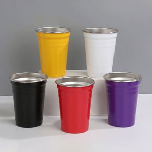 Gobelet isotherme à double paroi en acier inoxydable de luxe avec logo personnalisé imprimé, avec cordon, 500 ml, pour cadeaux d'affaires - Product Image 1