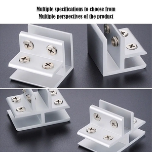 Charnière de porte latérale sans cadre en alliage d'aluminium à fermeture automatique, fixation à 90/180 degrés, pour porte de placard à visser - Product Image 4