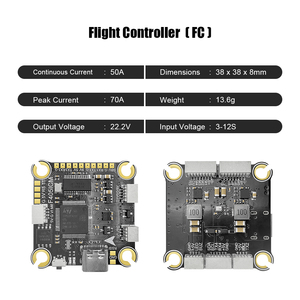 Contrôleur de vol FPV STM32F405 avec <span class=keywords><strong>ESC</strong></span> 70A intégré, caméra <span class=keywords><strong>1080</strong></span>, construction en plastique pour drones longue portée (vitesse maximale de 150 km/h) - Product Image 3
