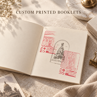 Couverture en cuir personnalisée pour livre de passeport de mariage avec impression à chaud dorée pour la décoration de grands événements internationaux et de cérémonies