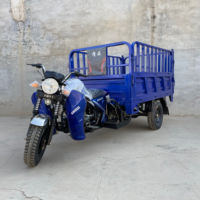 Tricycle cargo ouvert à trois roues durable, motorisé à essence, pour la livraison et le transport