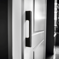 Poignées de meuble bicolores en aluminium extrudé, finition noir mat avec bordure argentée, poignées de tiroir CNC, quincaillerie personnalisée pour armoires et meubles de cuisine