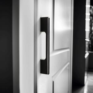 Poignées de meuble bicolores en aluminium, noir mat et argent, rainurées CNC, pour projets en gros, <span class=keywords><strong>fournisseur</strong></span> direct - Product Image 3