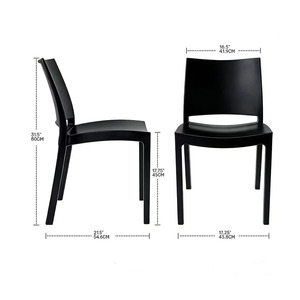 Silla Apilable Comercial de Plástico en Oferta, Multicolor, con Respaldo Cuadrado, <span class=keywords><strong>para</strong></span> Interiores y Exteriores, Impermeable, <span class=keywords><strong>para</strong></span> Comedor y Cocina - Product Image 5