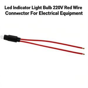 <b>Led</b> Indicator <b>Light</b> Bulb 220V Red <b>Wire</b> With Connector For Electrical Equipment - Product Image 2