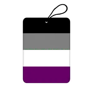 Asexual pride yüksek kaliteli LGBT gökkuşağı gay pride araba hava spreyi uzun ömürlü koku kağıt kartı araba parfüm
