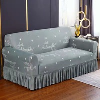 Housses de Canapé Extensibles avec Jupe pour Salon, Housse de Canapé d'Angle Stretch Décoration Maison 1/2/3/4 Places Funda Sofa