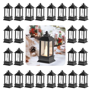 Mini lanterne à vent, lanterne LED, bougies électroniques, décoration de la maison, cadeau, décorations de Noël, ornements rétro - Product Image 6