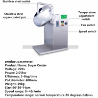 Machine à enrober le chocolat et le sucre, à rouleaux, commerciale, petite, pour bonbons, dragées et fèves de chocolat