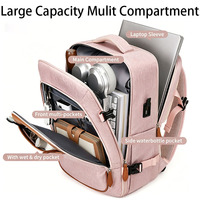 Sac à dos pour ordinateur portable imperméable, design multi-compartiments, sangle de bagage, compartiment à chaussures indépendant, voyage d'affaires, voyage quotidien, OEM