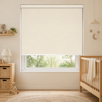 Stores à enroulement contemporains multicolores en tissu, à assistance par ressort, sans fil, filtrant la lumière du jour, faciles à installer pour chambre d'amis