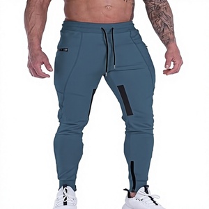 Men's Joggers Sweatpants 75% Cotton, 25% Polyester Slim Fit Workout Training <b>Thigh</b> Mesh Gym Jogger Pants with Zipper Pockets - Product Image 2