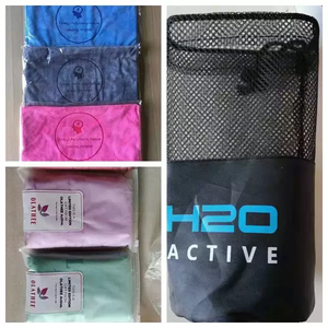 Microfiber 선전용 까만 색깔 목 수건 주문 hight 질 디자인 로고를 가진 옥외 체조 요가 수건 - Product Image 6