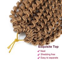 Dreadlocks synthétiques teintes de 18 pouces, style Passion Twist, ondulées, pour tresses au crochet, longues et douces, avec fixation à l'eau chaude