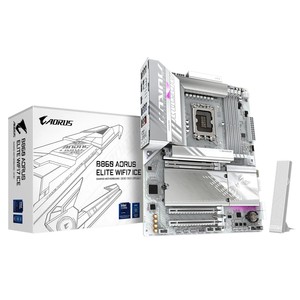 Nouvelle carte mère GIGABYTE B860 AORUS ELITE WIFI7 ICE ATX DDR5 PCI-E 5.0 9200MT/s Design Blanc Ultra 5 pour PC de jeu - Product Image 1