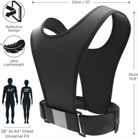 Gilet de course à pied avec porte-téléphone, pochette antivol étanche, ceinture réglable, réfléchissant, 2 poches pour clés, gels, téléphones, écologique