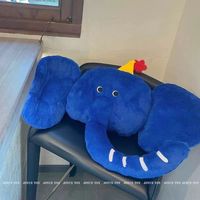 Coussin en peluche éléphant mignon personnalisé, oreiller doux en forme de tête d'animal pour la décoration intérieure, personnalisation OEM ODM, production en série, réponse rapide