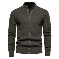 Pull Cardigan tricoté boutonné de Style européen pour hommes de haute qualité pour l'automne hiver tenues décontractées de bureau