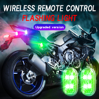 Luz de Emergencia RGBMini para Avión, Control Remoto Inalámbrico, Luz de Advertencia LED de 7 Colores para Tubo de Escape de Automóvil, Bicicleta, Motocicleta