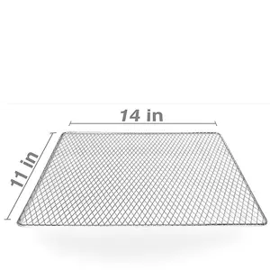 Stainless Steel Barbecue Cooking Grill Basket Bbq Wire Mesh Grill Net For Roasting Meat