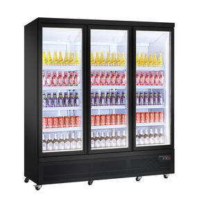 Magasin de supermarché Affichage vertical des boissons Congélateur LED 3 portes vitrées Réfrigérateur pour boissons Aliments commerciaux <span class=keywords><strong>Vitrine</strong></span> réfrigérée - Product Image 5