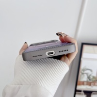 Nouvelle arrivée, étui de téléphone portable antichoc avec anneau magnétique de couleur unie pour 16 17 Pro Max, PC+PU cuir, protection de l'appareil photo
